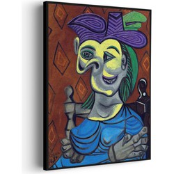 Muurwerken Akoestisch Schilderij - Picasso Femme Assise 1939 - Geluidsdempend Wandpaneel - Wanddecoratie - Geluidsisolatie - BASIC (AW 0.65) S (50X70)