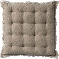 Dutch Decor BURTO - Stoelkussen van gewassen katoen Pumice Stone 40x40 cm - beige