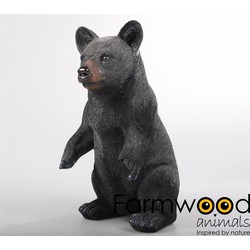 Zwarte beer staand h40 cm - Farmwood Animals