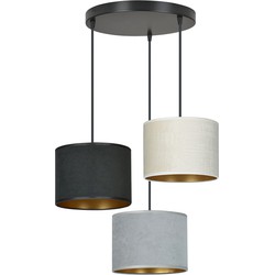 minimalistische hanglamp Amato Zwart 3-lichts  - Øcm