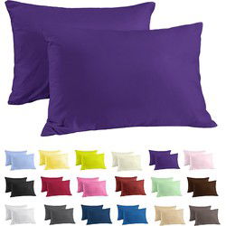 Zavelo Katoen Kussenslopen Basics Paars (set van 2)-60 x 70 cm (standaard)