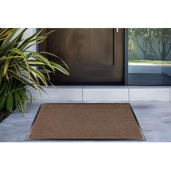 Droogloopmat Breda - Deurmat Binnen – 100% Polyamide, Sterk & Duurzaam - Beige- 40x60 CM