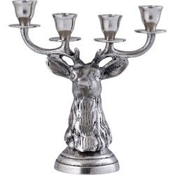PTMD Kandelaar Thien - 10x25x26 cm - Aluminium - Zilver