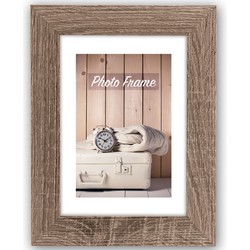 Fotolijst hout bruin geschikt voor een foto van 15 x 20 cm - Fotolijsten