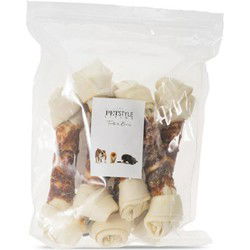 PETSTYLE LIVING GEKNOOPT BOT WIT MET EEND 20-21 CM 6 ST
