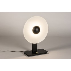Lumidora Tafellamp 14854 - Ingebouwd LED - 12.0 Watt - 600 Lumen - 2700 Kelvin - Zwart - Wit - Metaal - Met dimmer