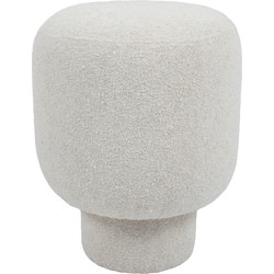 Poef Rond - Beige Bouclé - 45x45x45cm - Avia