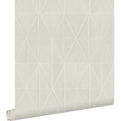 ESTAhome eco-texture vliesbehang origami motief lichtgrijs - 0,53 x 10,05 m - 148714