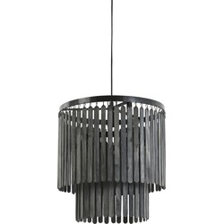 Light&living A - Hanglamp Ø45x43 cm GULARO hout mat zwart