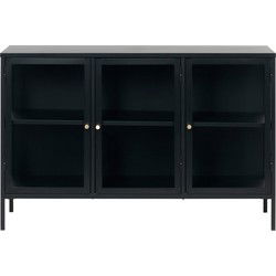 Dressoir Zwart - 40x132x85cm - Metaal - Dressoir Carmel