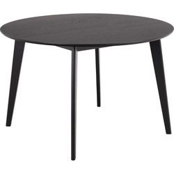 Eettafel Rond Zwart - Ø120x76cm - Levi