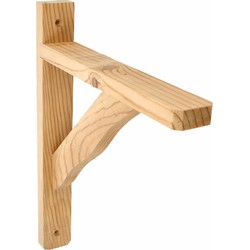 AMIG Plankdrager/planksteun van hout - lichtbruin - H320 x B280 mm - Tot 105 kg - Plankdragers