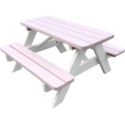 SenS-Line - Kinder picknicktafel Minnie - 90 cm - Roze/ Wit