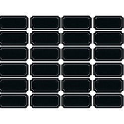 Krijtbord etiketten/stickers - 24x stuks - herschrijfbaar Keuken label - Weckpotten