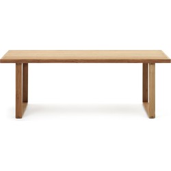 Kave Home - Canadell 100% buitentafel in massief gerecycled teakhout 220 x 100 cm