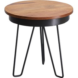 Pippa Design industriële houten salontafel - bruin zwart