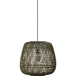 WOOOD Exclusive Moza Hanglamp - Bamboe - Groen - 36x36x36