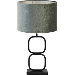 Tafellamp Lutika/Gemstone - Zwart/Antraciet - Ø30x67cm