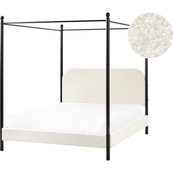 DANNEMOIS - Tweepersoonsbed - Gebroken wit - 140x200 cm - Bouclé