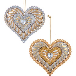 Ornament plastic hart l9cm