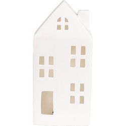 Clayre & Eef Decoratie Huis met LED Wit Porselein