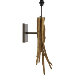 Light & Living - wandlamp - Bluma - bruin - hout - losse armatuur - E27 - 3114784
