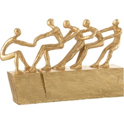 J-line - Figuren Op Sokkel Goud - 34x8x23cm