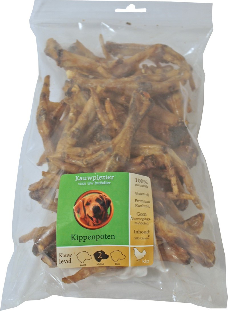 Natuurlijke snack zak kippenpoten 500 gram - Gebr. de Boon - 