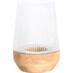 Light & Living - Windlicht MINAS - Ø18x26cm - Bruin