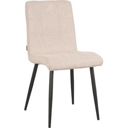 LABEL51 Eetkamerstoel Sam - Naturel - Boucle - Black Frame