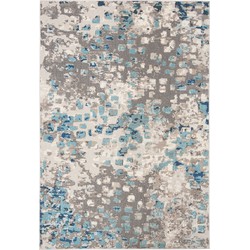 Safavieh Modern Chic Indoor Woven Area Rug, Madison Collection, MAD425, in Grey & Blue, 122 X 183 cm