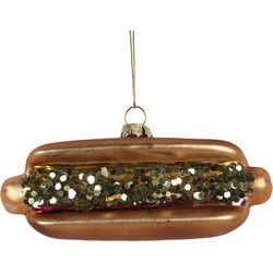 Clayre & Eef Kersthanger 13x4x6 cm Bruin Glas