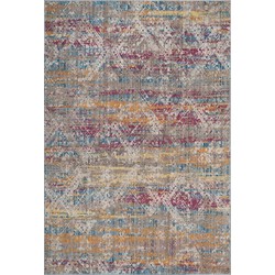 Safavieh Trendy New Transitional Indoor Woven Area Rug, Bristol Collection, BTL344, in Fuchsia & Light Grey, 122 X 183 cm