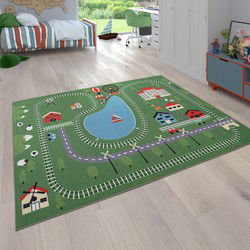 Kindervloerkleed - Binola - Groen - 120x160 cm