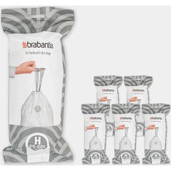 PerfectFit Afvalzak, code H, 50-60 liter, 120 stuks, set van 6 rollen - White