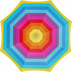 Parasol - regenboog print - D180 cm - UV-bescherming - incl. draagtas - Parasols