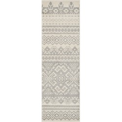 Safavieh Boho Indoor Woven Area Rug, Adirondack Collection, ADR107, in Ivory & Silver, 76 X 244 cm