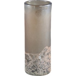 PTMD Loek Vaas - 11 x 11 x 30 cm - Glas - Grijs