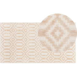 Beliani ADATEPE - Laagpolig-Beige-Viscose