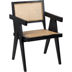 WESTBROOK - Eetkamerstoel - Zwart - Mahoniehout