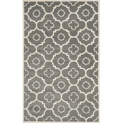 Safavieh Contemporary Indoor Hand Tufted Area Rug, Chatham Collection, CHT750, in Dark Grey & Ivory, 122 X 183 cm