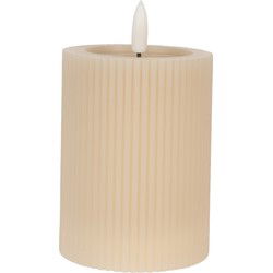 Clayre & Eef LED Kaars 8x13 cm Beige Wax