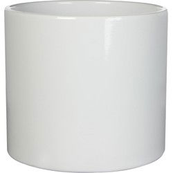 Mica Decorations Era Bloempot - 17x17x14 cm - Keramiek - Wit