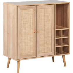 Beliani PAGET - Sideboard-Lichte houtkleur-Vezelplaat