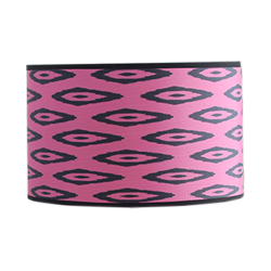 Housevitamin Lampshade Kelim Print-Polyester- Pink/ Black