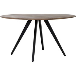 Light&living Eettafel Ø140x75 cm MIMOSO acacia hout-zwart