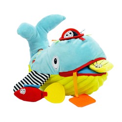 Dolce Dolce Toys speelgoed Classic activiteitenknuffel walvis Wallie - 21 cm