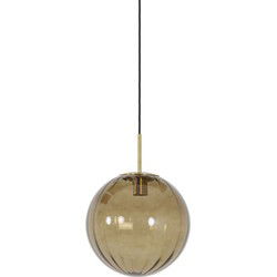 Hanglamp Magdala - Bruin Glas - Ø30cm