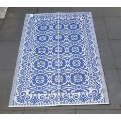 Tuintapijt kleed blauw/wit 120 x 180 cm (Tuintapijt kleed)