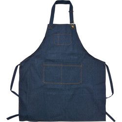 Clayre & Eef Keukenschort Blauw Polyester